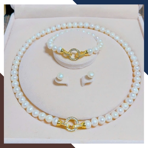 Bộ Trang Sức Ngọc Trai Trẻ Trung, Thanh Lịch Mã BTSNT109 | Ngọc Trai Thật