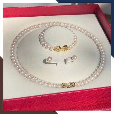 Bộ Trang Sức Ngọc Trai Trẻ Trung, Thanh Lịch Mã BTSNT109 | Ngọc Trai Thật