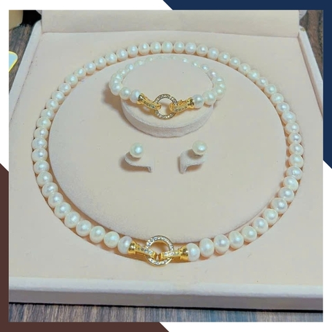 Bộ Trang Sức Ngọc Trai Trẻ Trung, Thanh Lịch Mã BTSNT109 | Ngọc Trai Thật