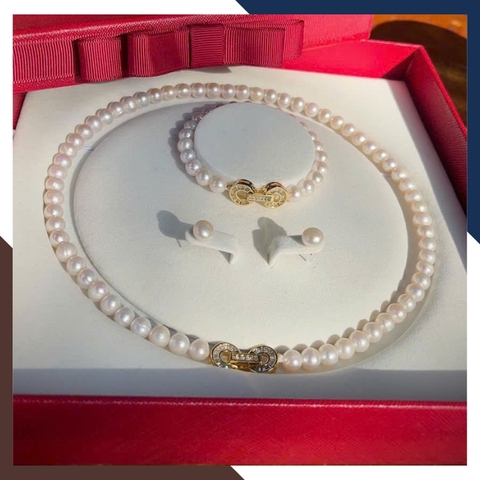 Bộ Trang Sức Ngọc Trai Trẻ Trung, Thanh Lịch Mã BTSNT109 | Ngọc Trai Thật