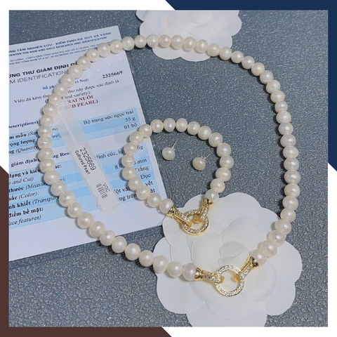 Bộ Trang Sức Ngọc Trai Trẻ Trung, Thanh Lịch Mã BTSNT109 | Ngọc Trai Thật