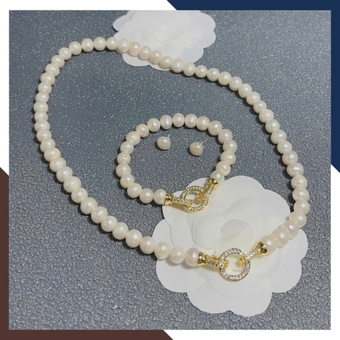 Bộ Trang Sức Ngọc Trai Trẻ Trung, Thanh Lịch Mã BTSNT109 | Ngọc Trai Thật