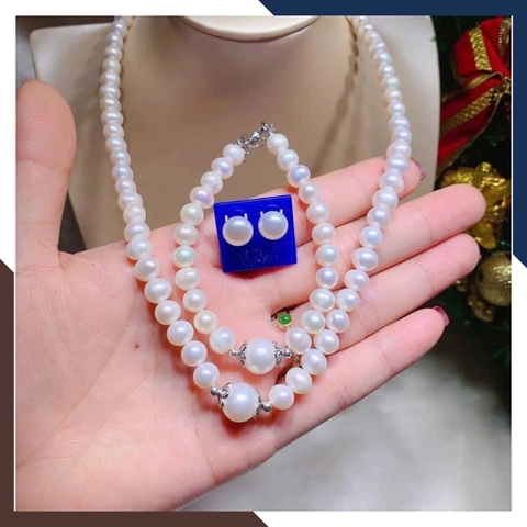 Bộ Trang Sức Ngọc Trai Trẻ Trung, Thanh Lịch Mã BTSNT109 | Ngọc Trai Thật