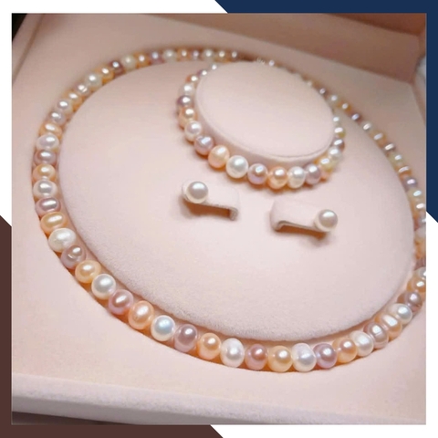 Bộ Trang Sức Ngọc Trai Tứ Quý BTSNT123 – Kiệt Tác Sang Trọng & Quý Phái