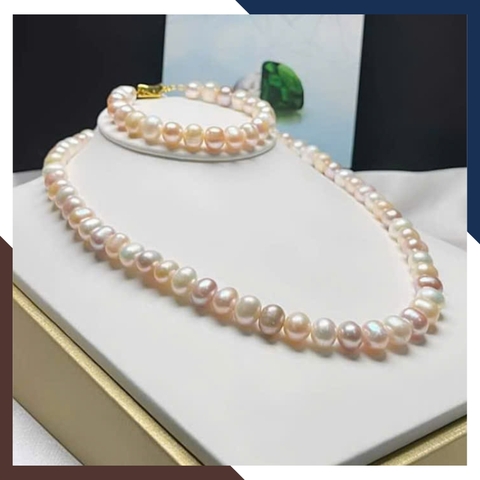 Bộ Trang Sức Ngọc Trai Tứ Quý BTSNT87 | Ngọc Trai Thật