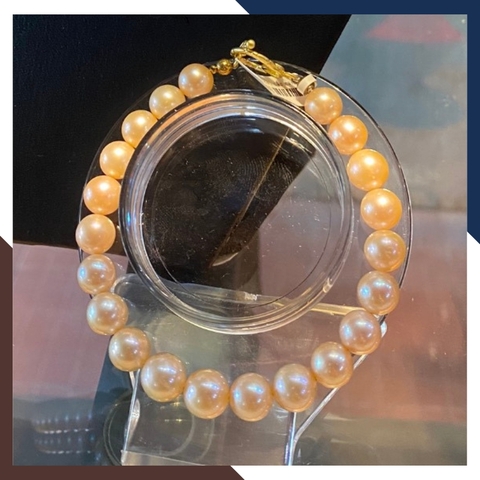 Bộ vòng ngọc trai hồng hạt to 11mm cao cấp mã 910AC1880