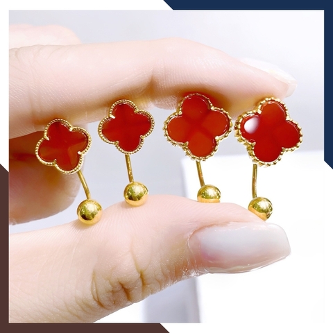 Bông Tai Cỏ 4 Lá Vàng Tây 10k BTV212 – Món Quà May Mắn Cho Người Phụ Nữ Bạn Yêu