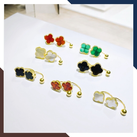 Bông Tai Cỏ 4 Lá Vàng Tây 10k BTV212 – Món Quà May Mắn Cho Người Phụ Nữ Bạn Yêu