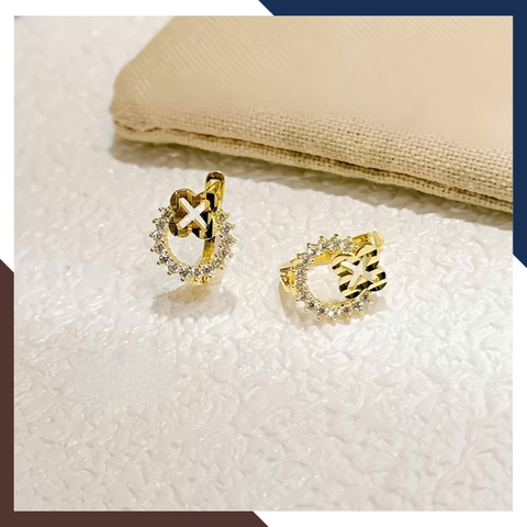 Bông Tai Cỏ 4 Lá Vàng Tây 10k  BTV216– Giá Tốt, Thiết Kế Đẹp, Mua Là Yêu Ngay