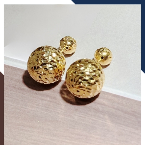 Bông tai Dior vàng tây 10k cho nữ đẹp mã 101214MM