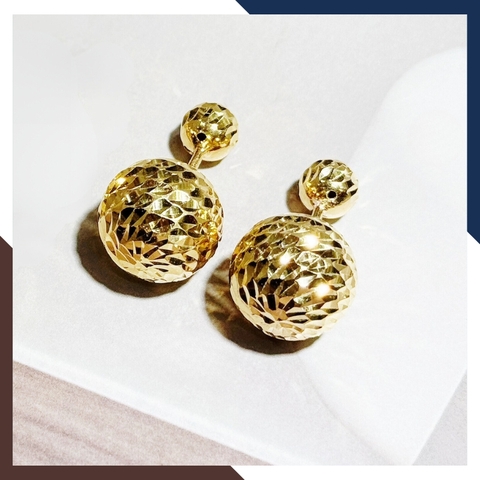 Bông tai Dior vàng tây 10k cho nữ đẹp mã 101214MM