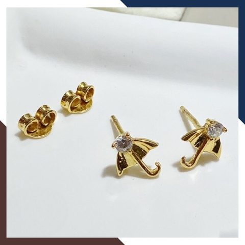 Bông tai vàng tây nữ 10k hình chiếc ô ( dù ) trẻ trung mã TL33