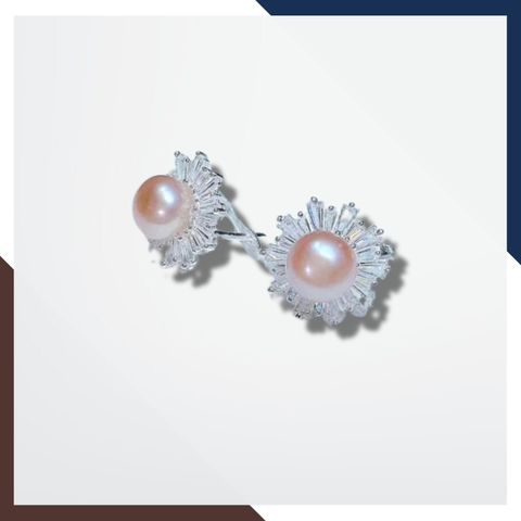 Bông Tai Ngọc Trai Bạc BTNT108 Vẻ Đẹp Tinh Tế, Thời Thượng