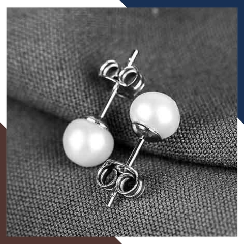 Bông tai ngọc trai bạc nụ nhỏ 4mm cho nữ đẹp mã K20TD45