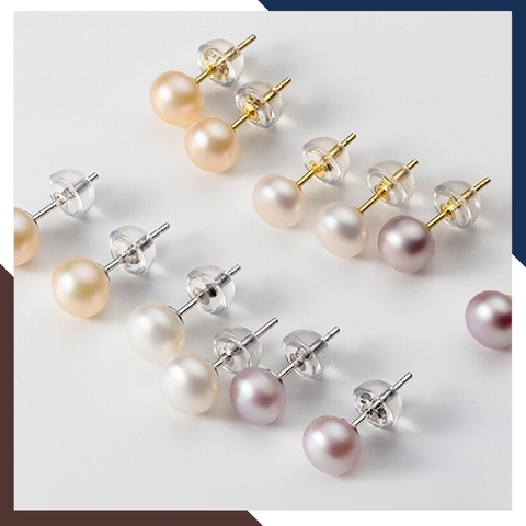 Bông tai ngọc trai bạc nụ nhỏ 4mm cho nữ đẹp mã K20TD45