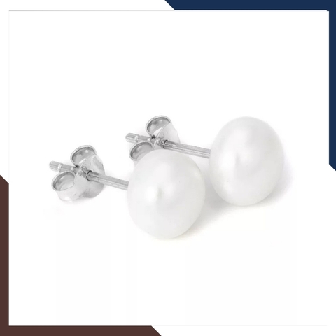 Bông tai ngọc trai bạc nụ nhỏ 4mm cho nữ đẹp mã K20TD45