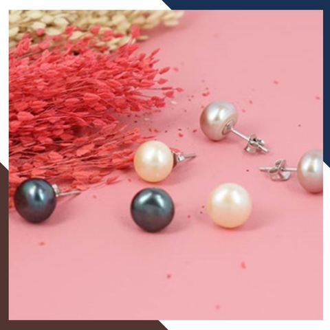 Bông tai ngọc trai bạc nụ nhỏ 4mm cho nữ đẹp mã K20TD45