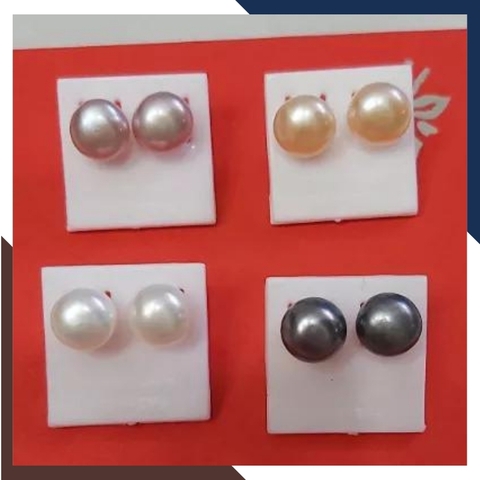 Bông tai ngọc trai bạc nụ nhỏ 4mm cho nữ đẹp mã K20TD45