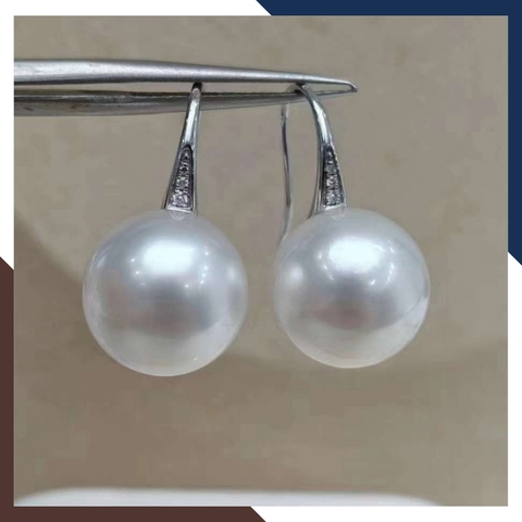 Bông tai ngọc trai bạc thật dáng móc câu cho nữ đẹp mã K35TD1011