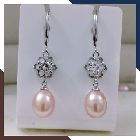 Bông Tai Ngọc Trai Hình Giọt Nước BTNT136 - Vẻ Đẹp Từ Thiên Nhiên