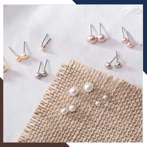 Bông tai ngọc trai nụ bạc nhỏ 3mm cho nữ đẹp mã K20TD34