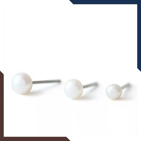 Bông tai ngọc trai nụ bạc nhỏ 3mm cho nữ đẹp mã K20TD34