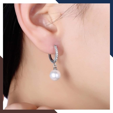 Bông Tai Ngọc Trai Nước Ngọt Dáng Tòn Ten BTNT148