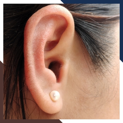 Bông tai ngọc trai vàng 18k, bông tai nụ vàng tây đính ngọc trai thật 6mm mã 190TT67