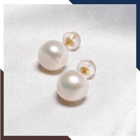 Bông tai nụ ngọc trai bạc size 6-7mm cho nữ đẹp mã 67AC85