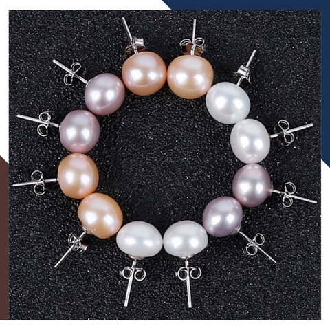 Bông tai nụ ngọc trai bạc size 6-7mm cho nữ đẹp mã 67AC85