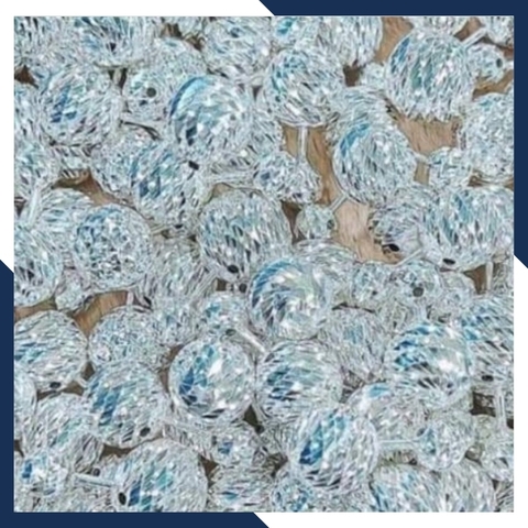 Bông tai trái châu bạc ý 925 2 đầu cho nữ đẹp Size111215