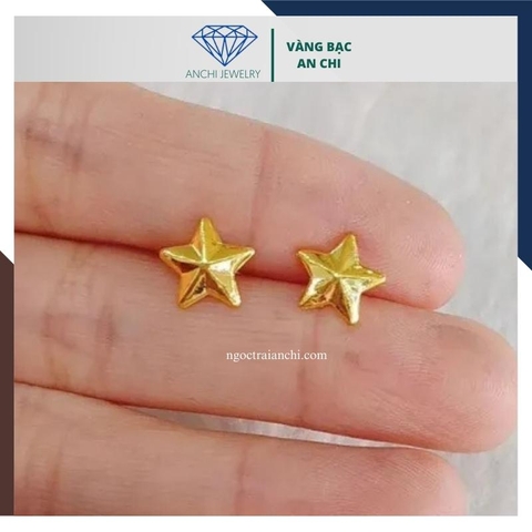 Bông tai ngôi sao vàng tây 10k cho nữ mã TL25