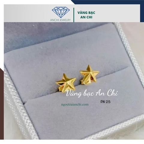 Bông tai ngôi sao vàng tây 10k cho nữ mã TL25