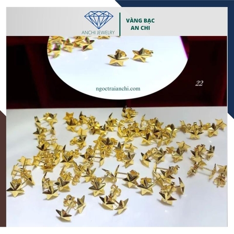 Bông tai ngôi sao vàng tây 10k cho nữ mã TL25