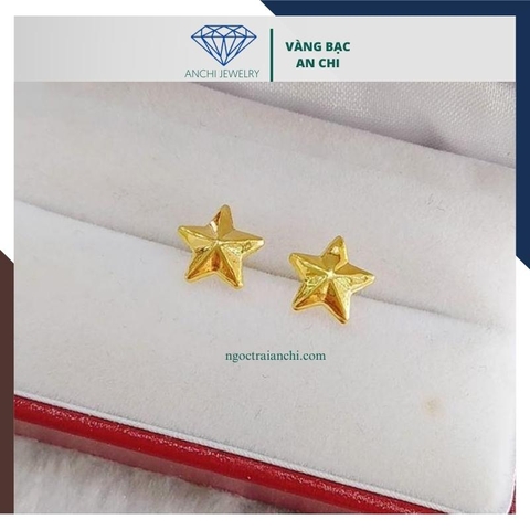 Bông tai ngôi sao vàng tây 10k cho nữ mã TL25