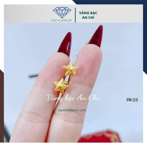 Bông tai ngôi sao vàng tây 10k cho nữ mã TL25