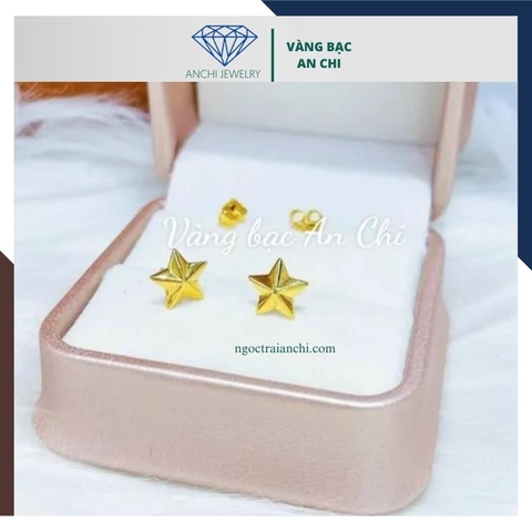 Bông tai ngôi sao vàng tây 10k cho nữ mã TL25
