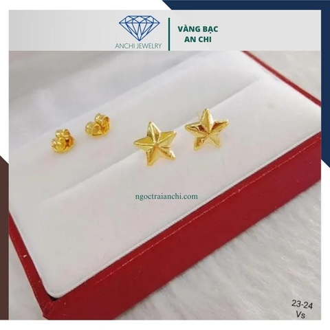Bông tai ngôi sao vàng tây 10k cho nữ mã TL25