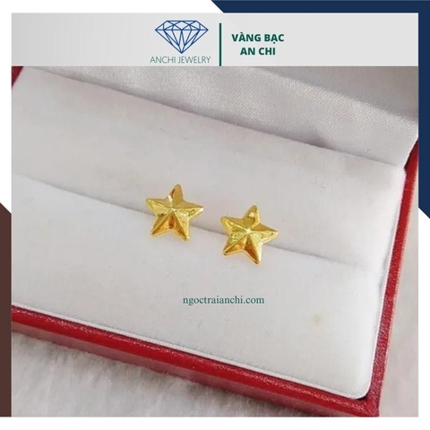 Bông tai ngôi sao vàng tây 10k cho nữ mã TL25