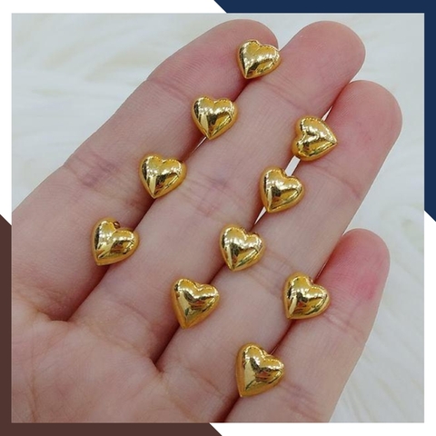 Bông tai trái tim vàng tây 10k mã BTV03