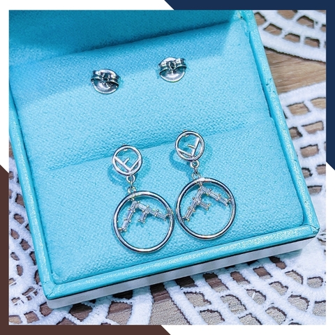 Bông Tai Vàng Trắng 10k Nhiều Mẫu Cho Nữ BTV185 – Hiện Đại, Trẻ Trung, Độc Đáo, Cá Tính