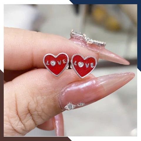 Bông Tai Vàng Trắng Nữ 10k BTV176 - Trẻ Trung, Thanh Lịch & Thời Thượng