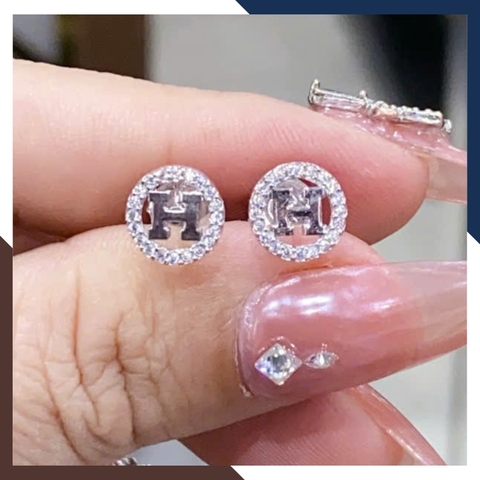 Bông Tai Vàng Trắng Nữ 10k BTV176 - Trẻ Trung, Thanh Lịch & Thời Thượng