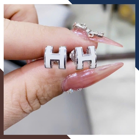 Bông Tai Vàng Trắng Nữ 10k BTV176 - Trẻ Trung, Thanh Lịch & Thời Thượng