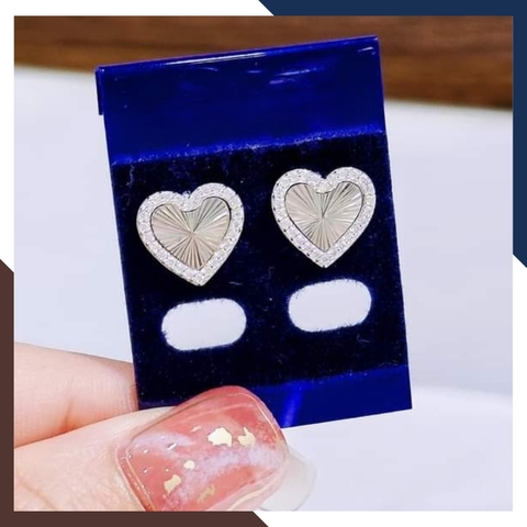 Bông Tai Vàng Trắng Nữ 10k Trẻ Trung BTV165 - Sang Trọng & Nổi Bật, Thu Hút Mọi Ánh Nhìn