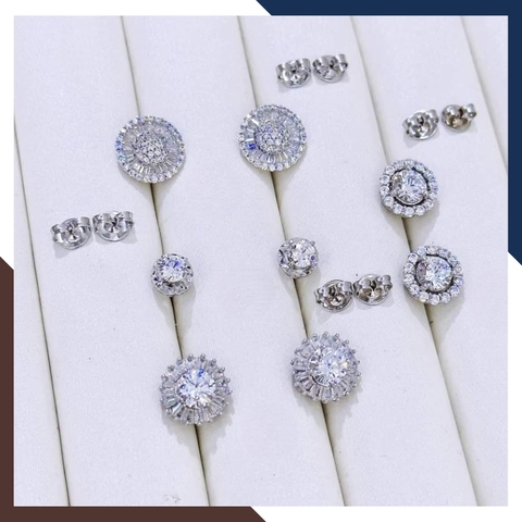 Bông Tai Vàng Trắng Nữ 10k Trẻ Trung BTV165 - Sang Trọng & Nổi Bật, Thu Hút Mọi Ánh Nhìn