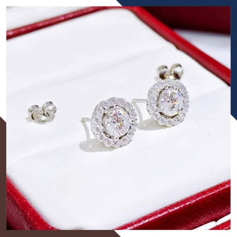 Bông Tai Vàng Trắng Nữ 10k Trẻ Trung BTV165 - Sang Trọng & Nổi Bật, Thu Hút Mọi Ánh Nhìn