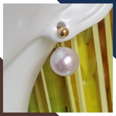 Bông tai ngọc trai vàng tây 10k cho nữ trẻ trung mã 580TT10