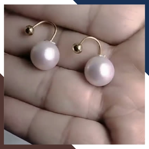 Bông tai ngọc trai vàng tây 10k cho nữ trẻ trung mã 580TT10