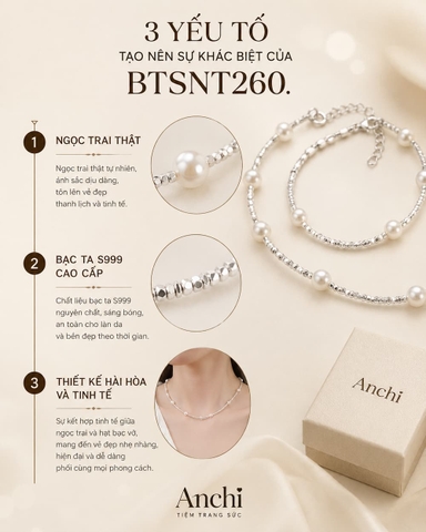 Set Ngọc Trai Phối Hạt Bạc Vỡ BTSNT260 – Trẻ Trung, Thanh Lịch Và Dễ Đeo Mỗi Ngày